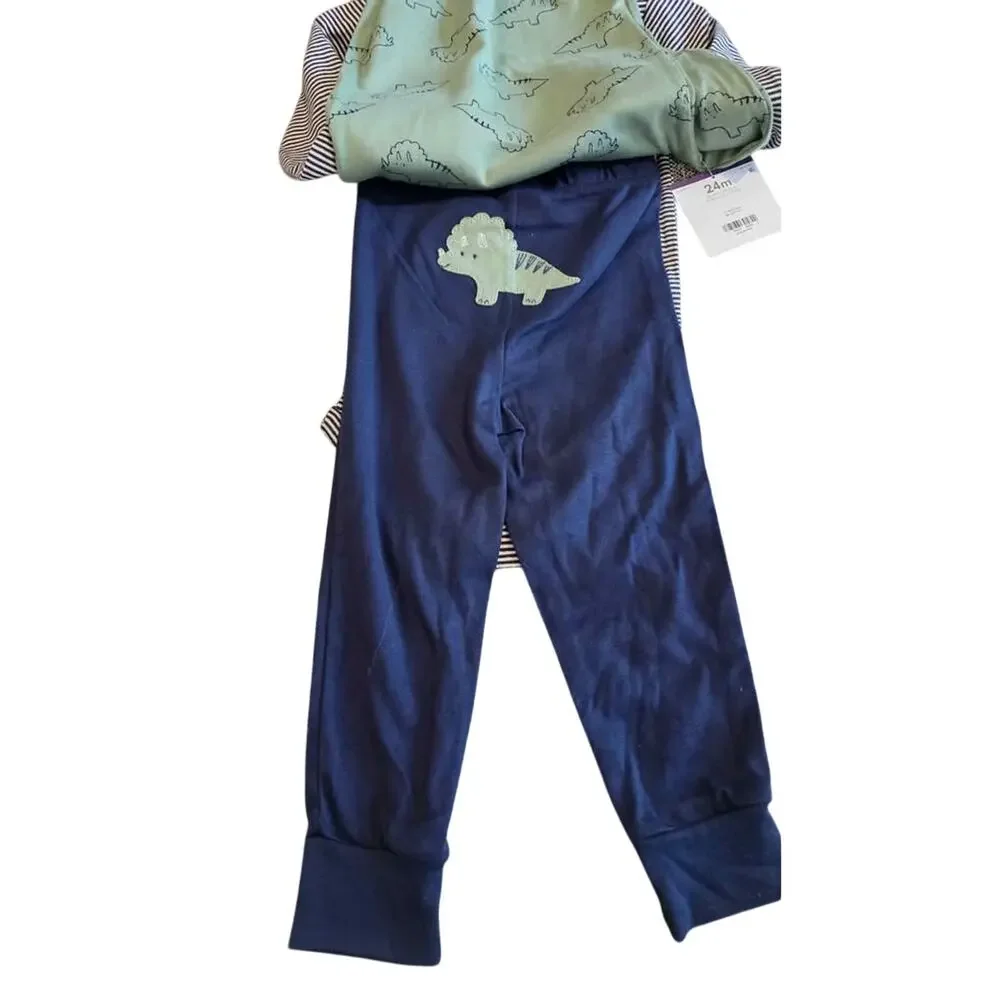 NWT 100% Cotton Carter's Dinosaur 3-Piece Outfit Set - Size 24mos